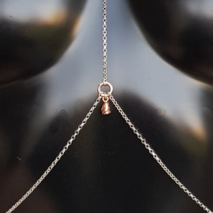 Rose Princess - sterling silver and rose gold body chain