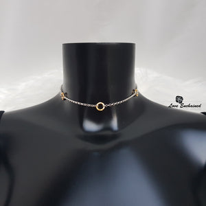 Little O Dancer day collar - sterling silver chain and tiny O rings