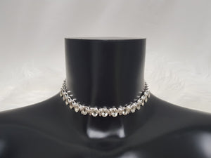 Green Beauty submissive day collar - green amethyst sterling silver collar