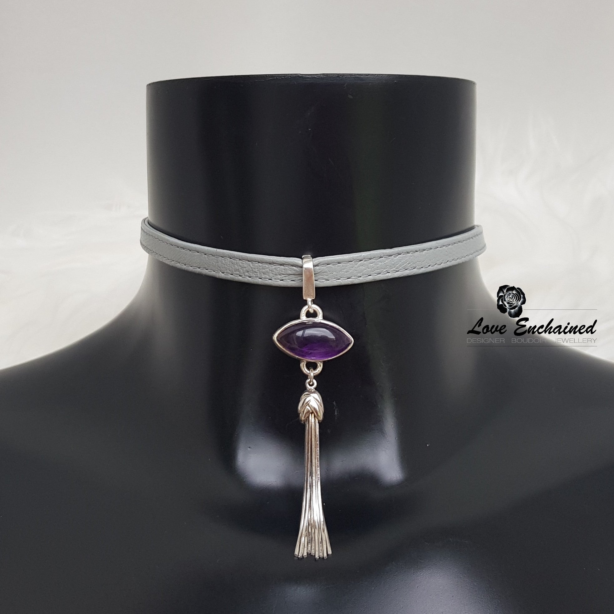 Amethyst Marquise & luxury tassel Pendant