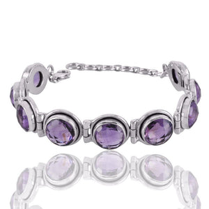 Amethyst Goddess submissive collar - sterling silver hinged purple amethyst collar