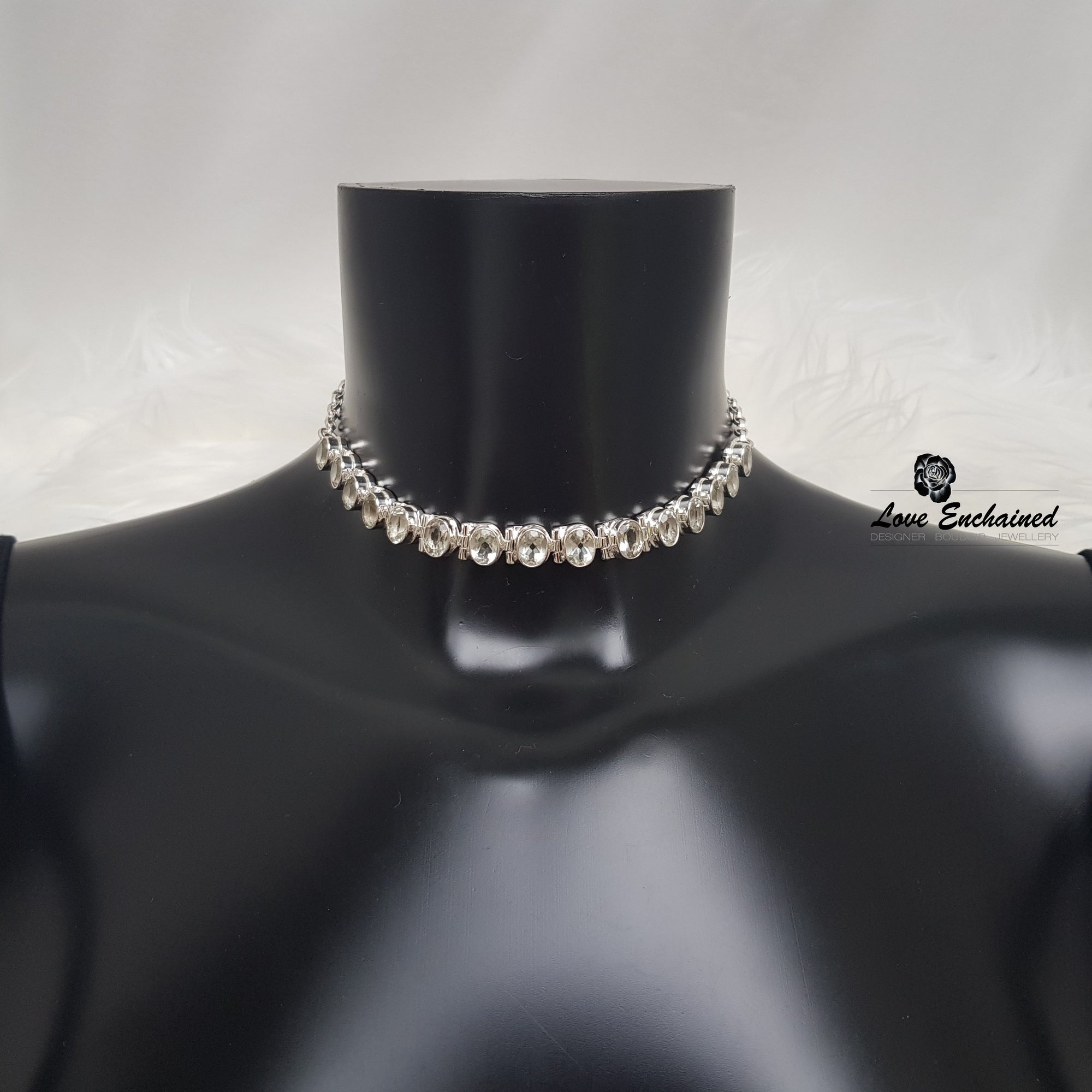 Green Beauty submissive day collar - green amethyst sterling silver collar