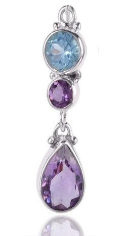 Amethyst & Blue Topaz Pendant