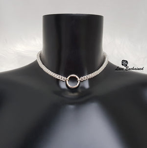 Persian O Princess collar ~ sterling silver small O ring luxury collar