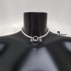 Persian O Princess collar ~ sterling silver small O ring luxury collar