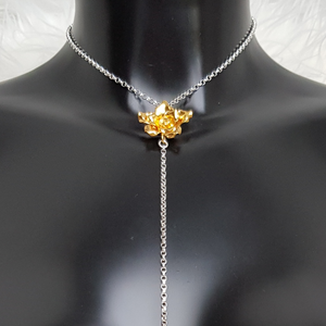 Rose Princess - sterling silver and yellow gold body chain