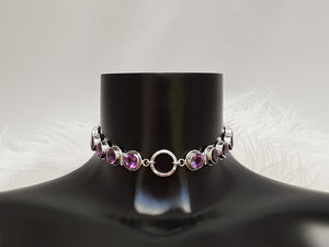 Pearl O Goddess ~ luxury submissive collar - pearls & Sterling silver O ring