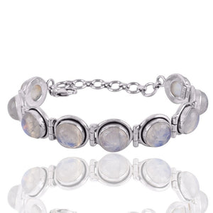 Moonstone Goddess Luxury submissive collar - sterling silver and gemstones